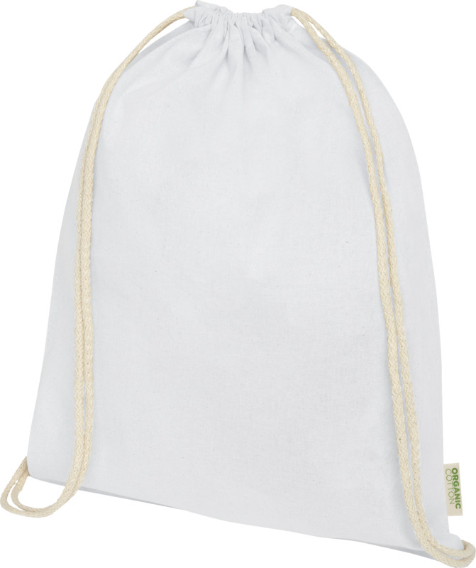Odisha 140 g/m² OCS organic drawstring bag 5L  in White